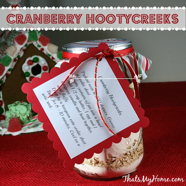 cranberry hootycreeks cookies in a jar recipe from thatsmyhome.recipesfoodandcooking.com