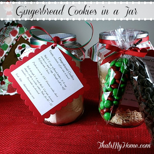 gingerbread cookie mix in a jar recipe from thatsmyhome.recipesfoodandcooking.com