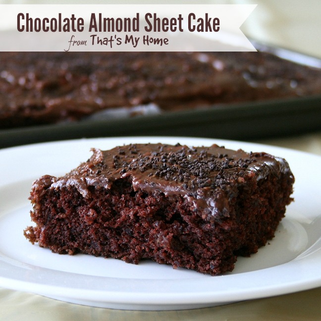 Chocolate Almond Sheet Cake