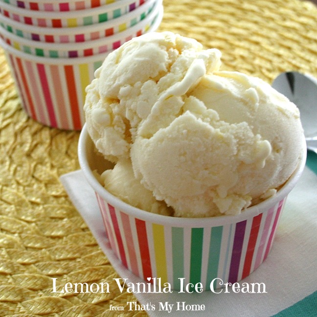Lemon Vanilla Ice Cream from That's My Home